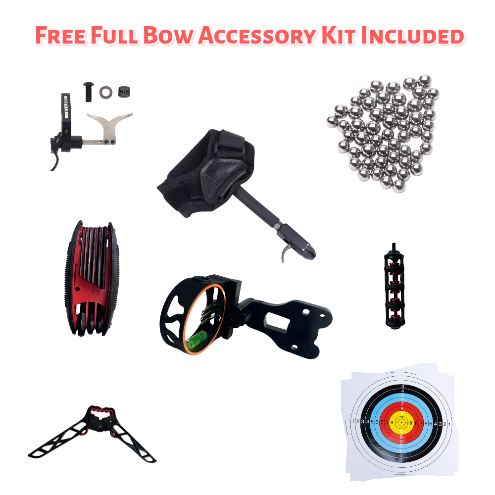 BFC-F20 Fiery Blaze | Compact & Lightweight Dual-Purpose Compound Bow – Shoots Arrows & Steel Balls | Portable & Powerful