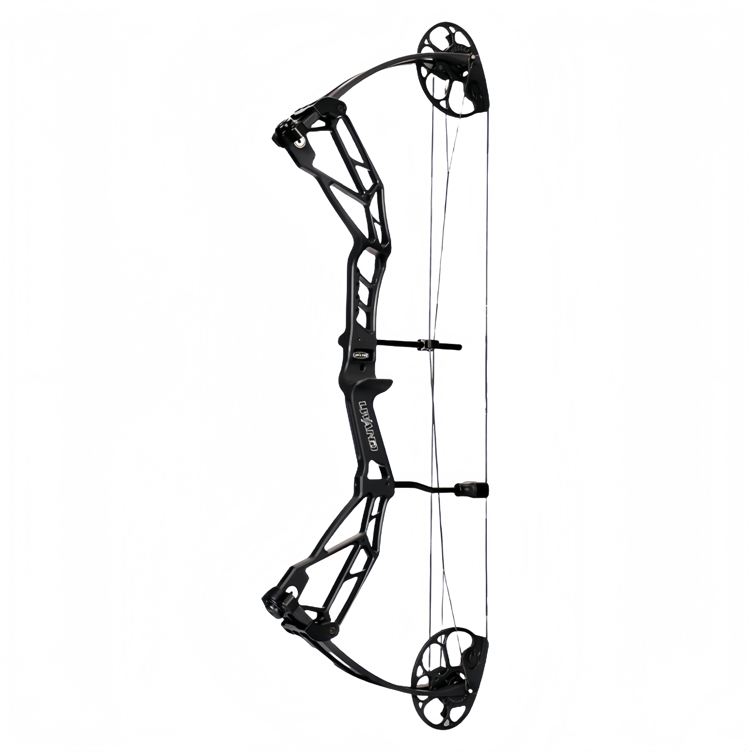 BattleFalcon BattleFalcon BFLW-P18 Compound Bow Side View — CNC Machined Aluminum Riser with Pangu’s Wrath Design