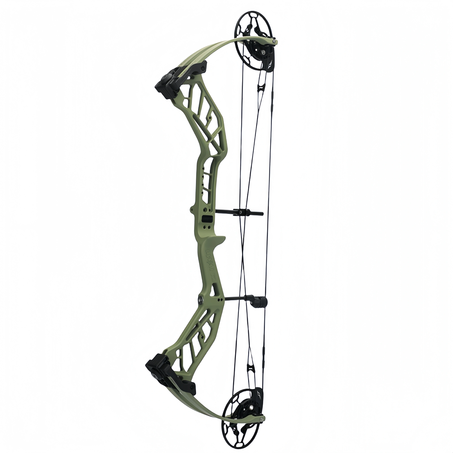 BattleFalcon BattleFalcon BFLW-P19 Compound Bow Side View — CNC Machined Aluminum Frame with Fuxi Design