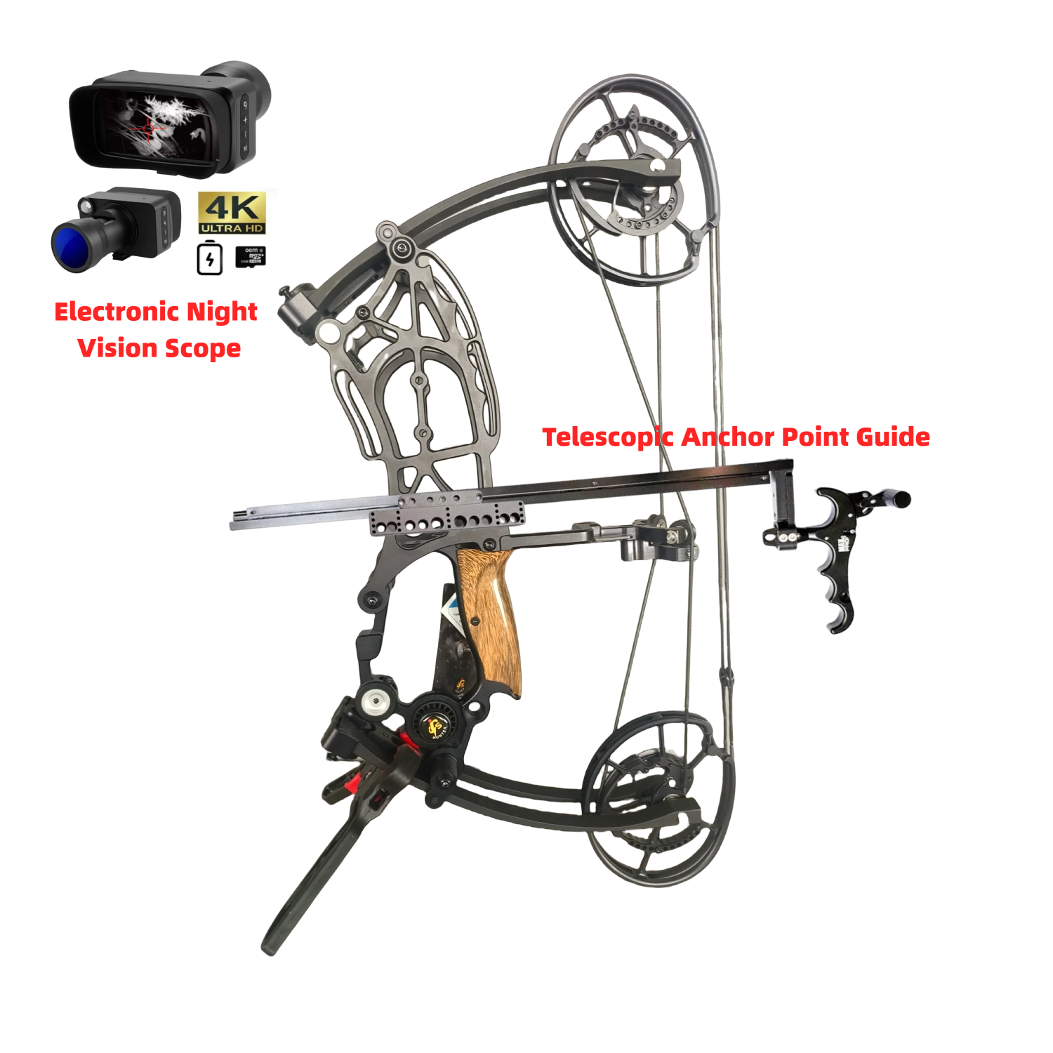 BattleFalcon BFC-F20 Ultimate Compound Bow Set – With Digital Night Vision&Anchor Trainer