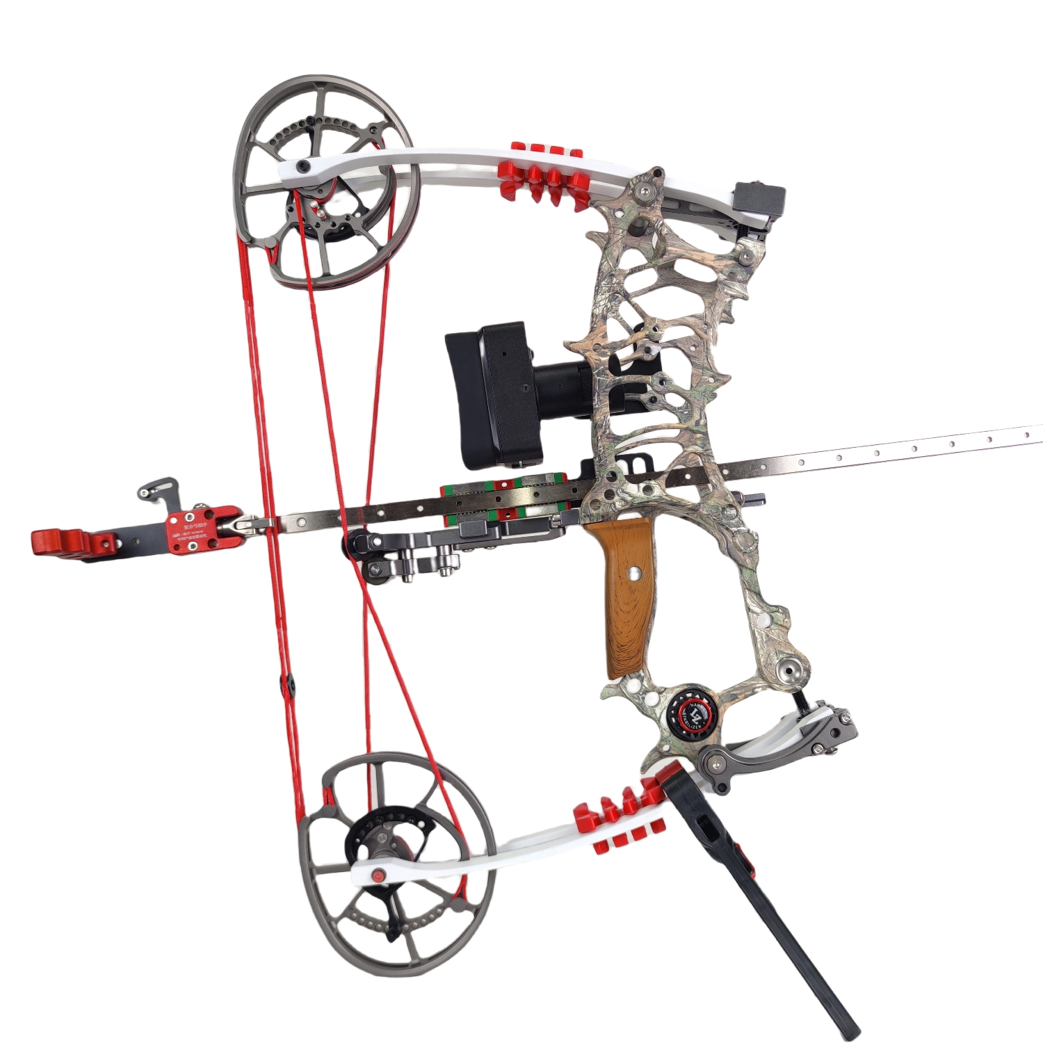 BattleFalcon BFL-LM1 Archery Kit Components — Tactical Scope, Anchor Guide, and Leaf Camo System