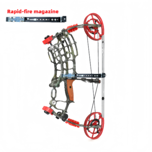 BattleFalcon BFM-EG Camo Rapid-Fire Magazine Compound Bow Kit — Shoots Arrows and Steel Balls BattleFalcon BFM-EG Camo Continuous-Feed Dual-Purpose Compound Bow Kit – Supports Arrows & Steel Balls