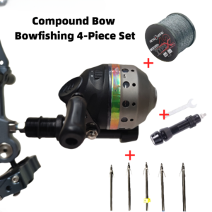 BattleFalcon BF-SY25 Bowfishing Reel for Compound Bow — Durable Metal Spincast Design BattleFalcon BF-SY25 Bowfishing Reel for Compound Bow