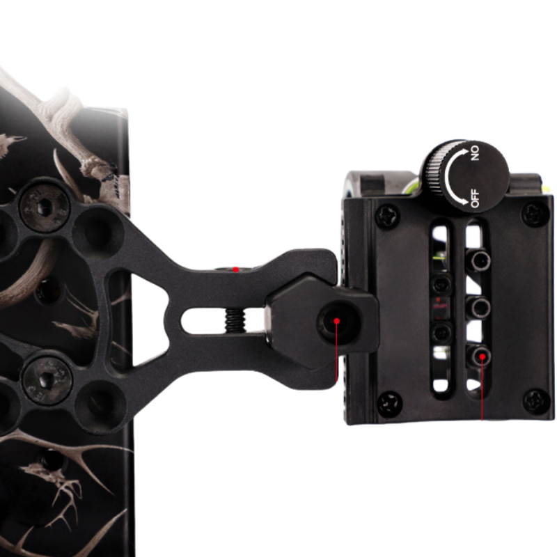 BattleFalcon LW-M1 5-Pin Sight Mounted on BattleFalcon Compound Bow