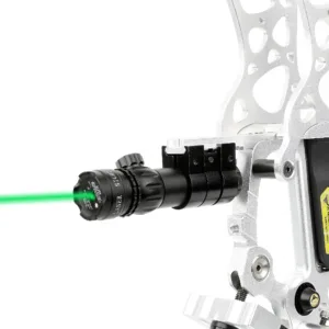 Green Laser Sight Mounted on BattleFalcon Compound Bow BattleFalcon Green Laser Dot Sight